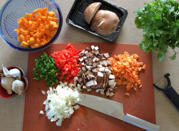 red lentil chili_veggies