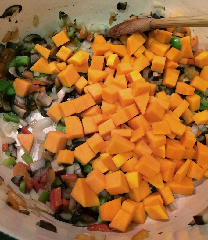 red lentil chili_veggies cooking