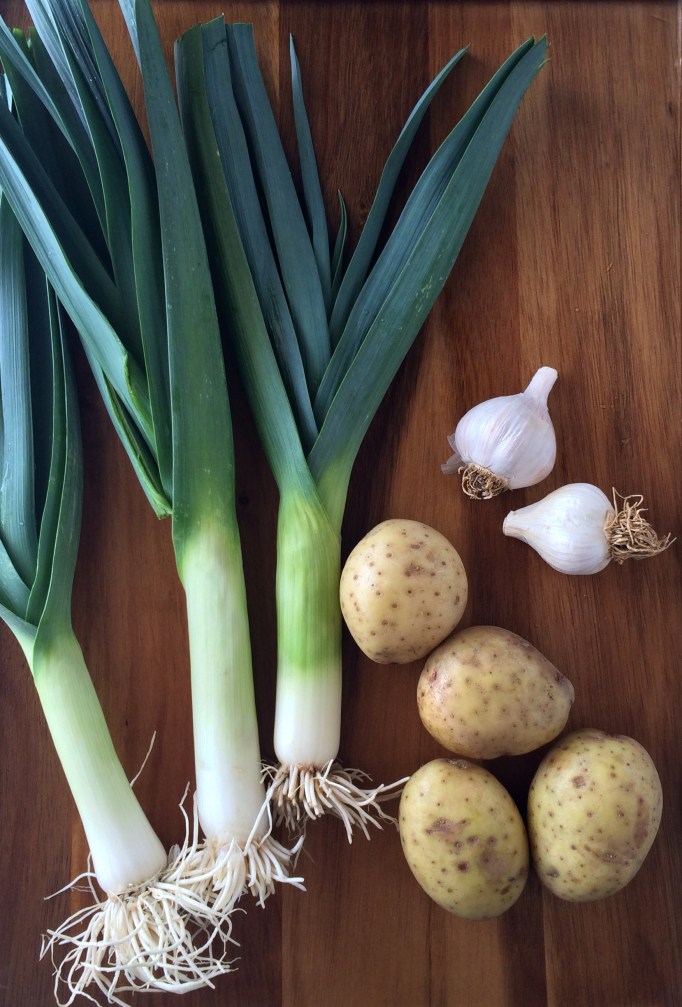 leeks potatoes garlic