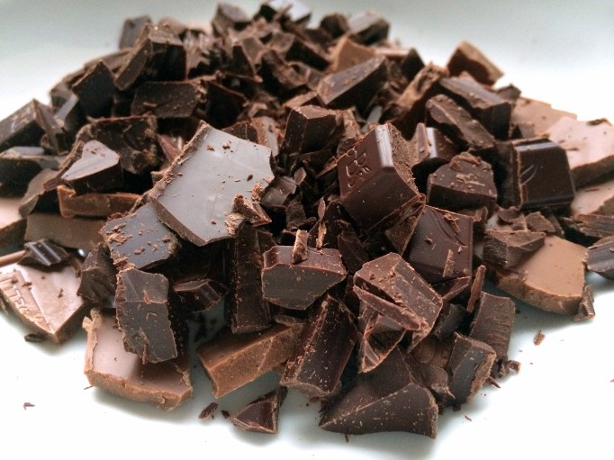 Chopped chocolate - peppermint hot chocolate