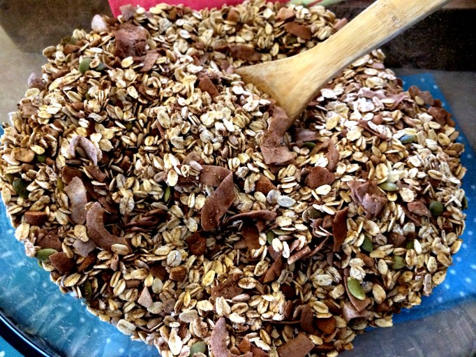 dry mixed chocolate espresso granola