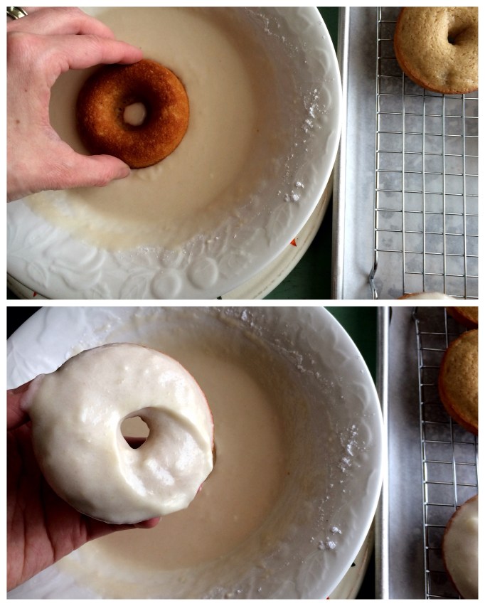 glazing pear donuts 