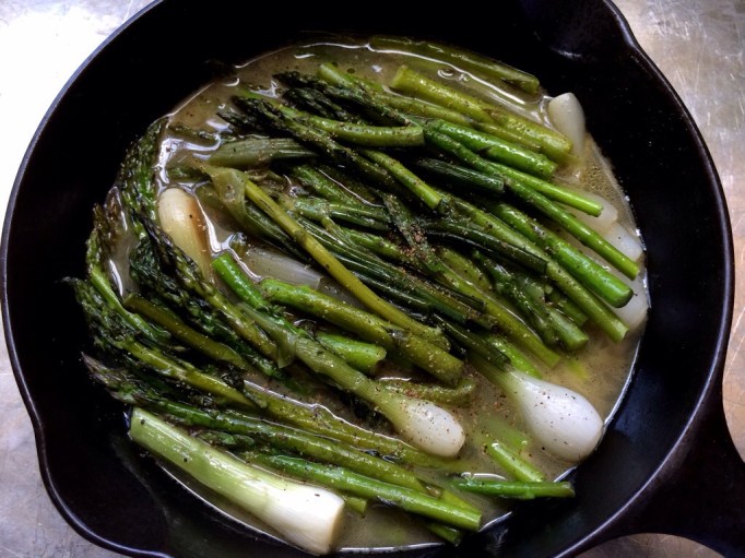 Braised Asparagus & Spring Onions