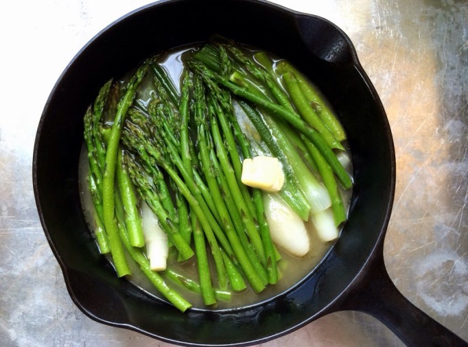 Braised Asparagus & Spring Onions