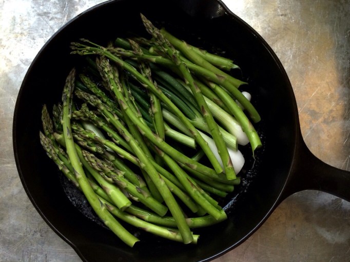 Braised Asparagus & Spring Onions