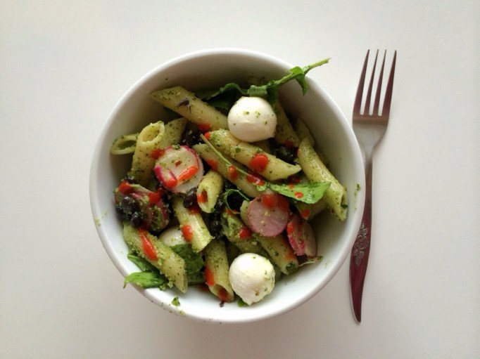 Spring Veggie Pasta w/ Cilantro Pesto