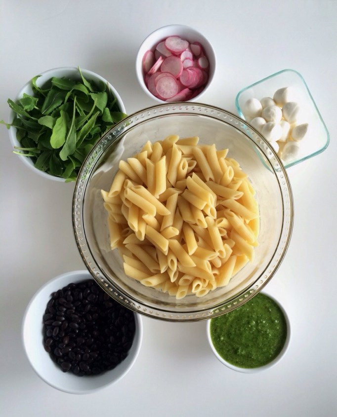 Spring Veggie Pasta w/ Cilantro Pesto