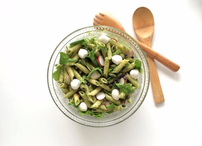 Spring Veggie Pasta w/ Cilantro Pesto