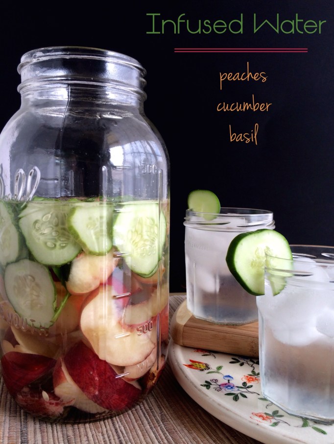 Peach Cucumber Basil Water