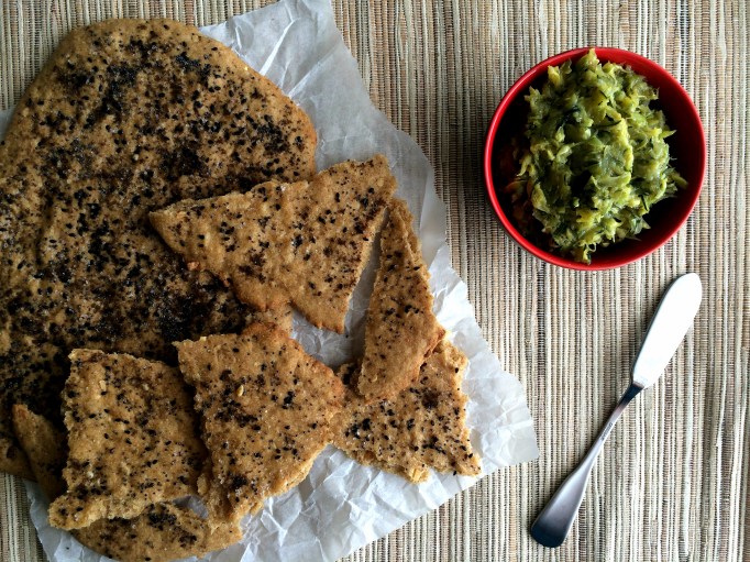 Everything Flatbread with Curried Zucchini Butter