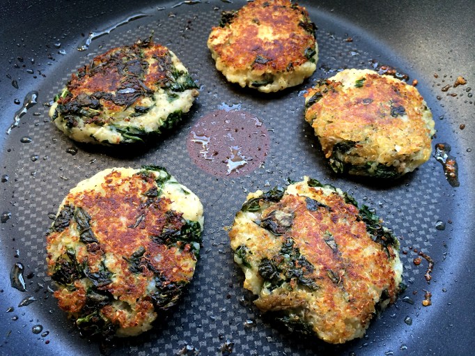 Potato Kale Cakes with Kimchee Mayo