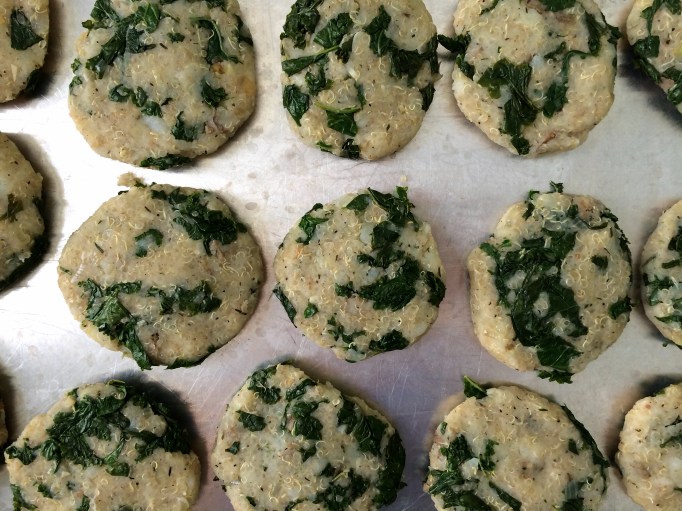 Potato Kale Cakes with Kimchee Mayo