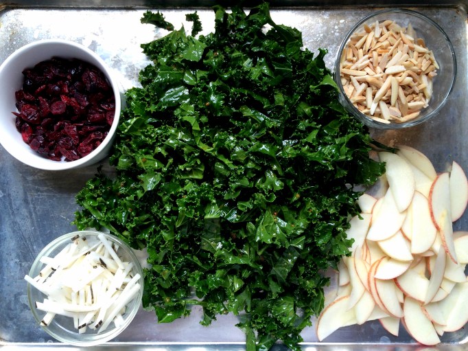 Apple Kale Salad with Curry Vinaigrette