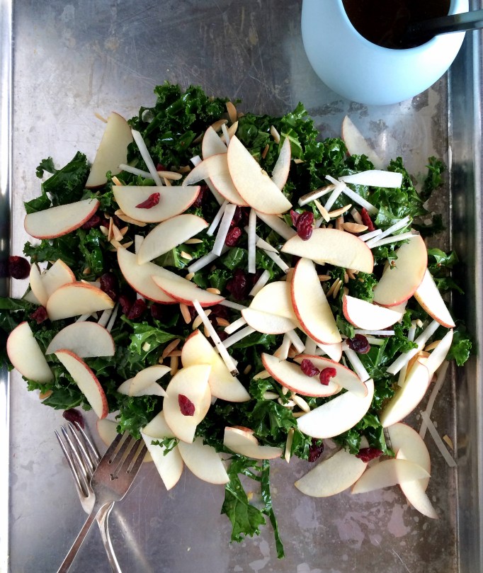 Apple Kale Salad with Curry Vinaigrette