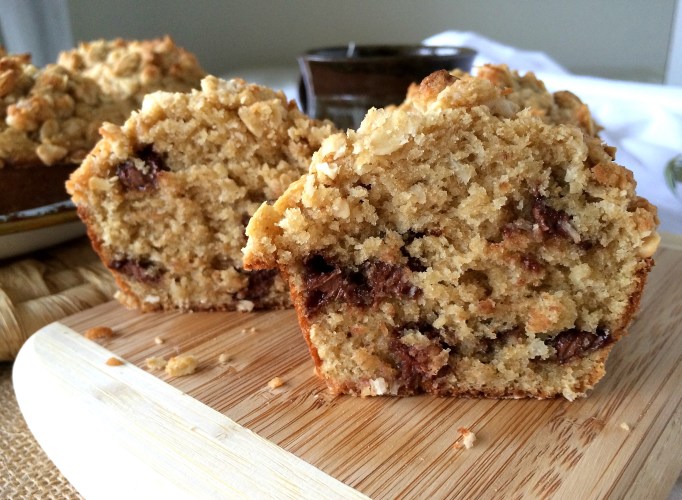 Chocolate Chip Coconut Oat Muffins