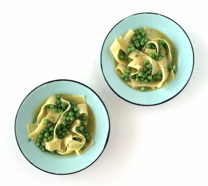 Pasta & Peas in Parmesan Broth