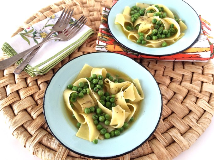 Pasta & Peas in Parmesan Broth