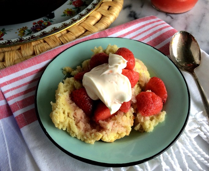 Skillet Shortcake with Fermented Strawberries