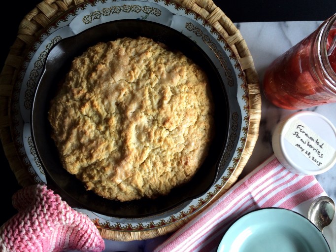 Skillet Shortcake with Fermented Strawberries